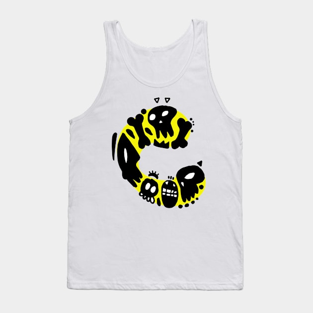 Letter C Tank Top by Gunes Ozcan